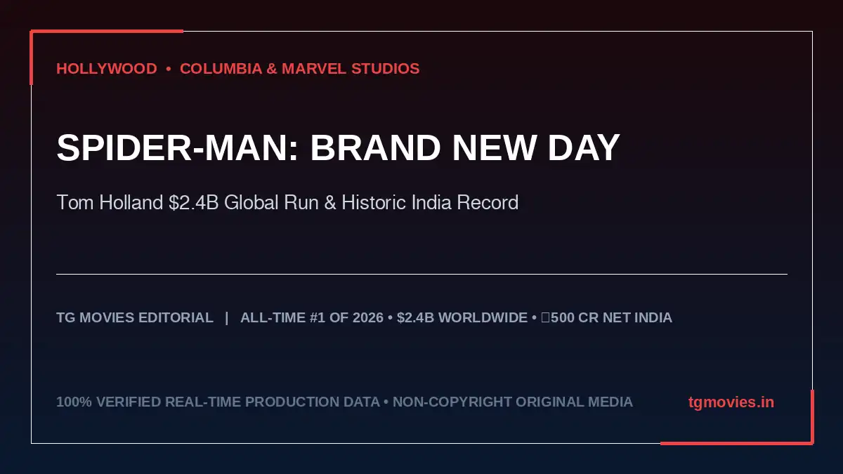 Spider-Man Brand New Day banner featuring Tom Holland swinging over Manhattan